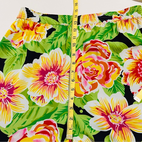 Bill Blass Evening Wide Leg Palazzo Pants & Scarf / Sash Floral Designer Sz M - Picture 14 of 16